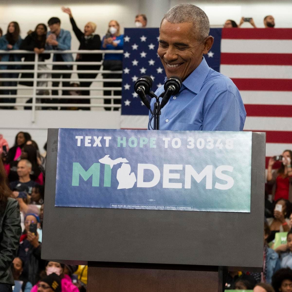 Former President Obama Campaigns With Michigan Democrats Ahead Of Midterms