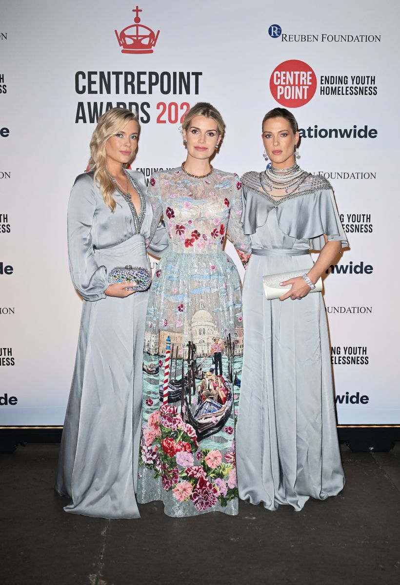 LONDON, ENGLAND - OCTOBER 16: (L-R) Lady Eliza Spencer, Lady Kitty Spencer and Lady Amelia Spencer attend the Centrepoint Awards 2024 at The British Museum on October 16, 2024 in London, England. (Photo by Jed Cullen/Dave Benett/Getty Images for Centrepoint)