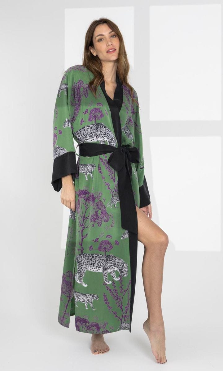 This kimono robe in niLuu's new exclusive Lennon print is the fruit of a collaboration between niLuu and PETA