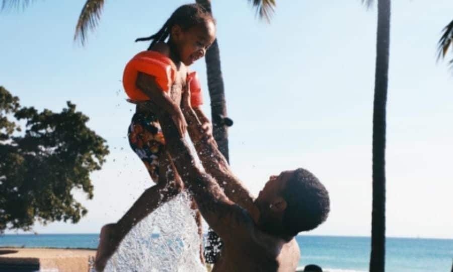 Tyga and his son King Cairo had an adorable father-son day in the pool.
Photo: Instagram/@kinggoldchains