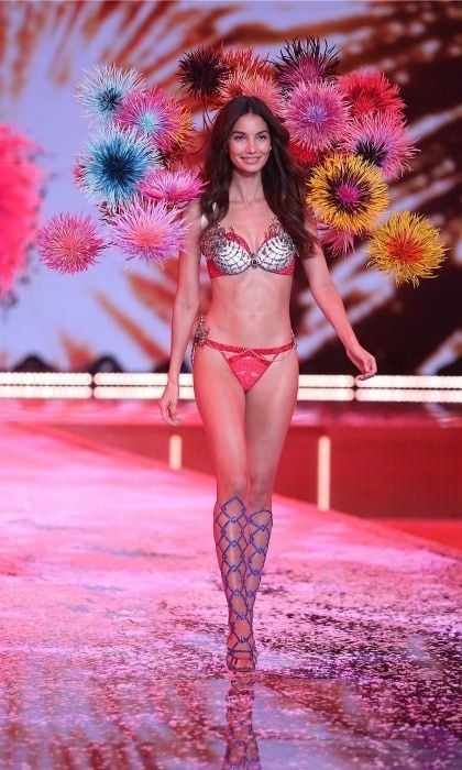 Lily Aldridge wore the $2 million dollar fantasy bra in 2015.
Photo: Sonia Moskowitz / Zuma Press/PA Images