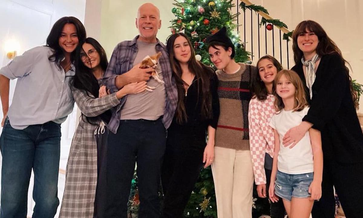 Demi Moore shares family photos with Bruce Willis