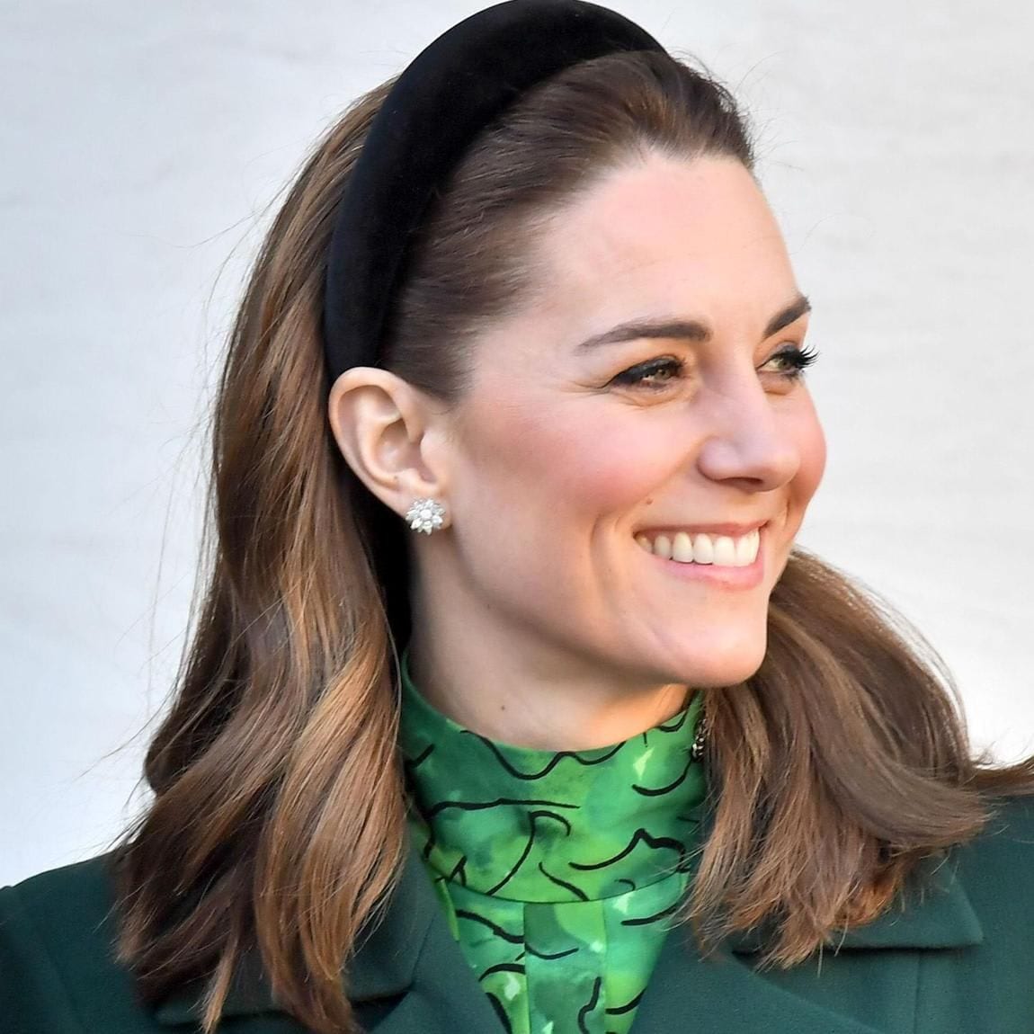 The Duchess wore a pair of dazzling Asprey London earrings