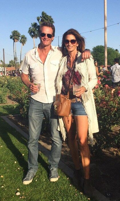 <b>Cindy Crawford</b> had the perfect festival accessory in the form of her handsome husband Rande Gerber.
<br /> Photo: Instagram/@cindycrawford