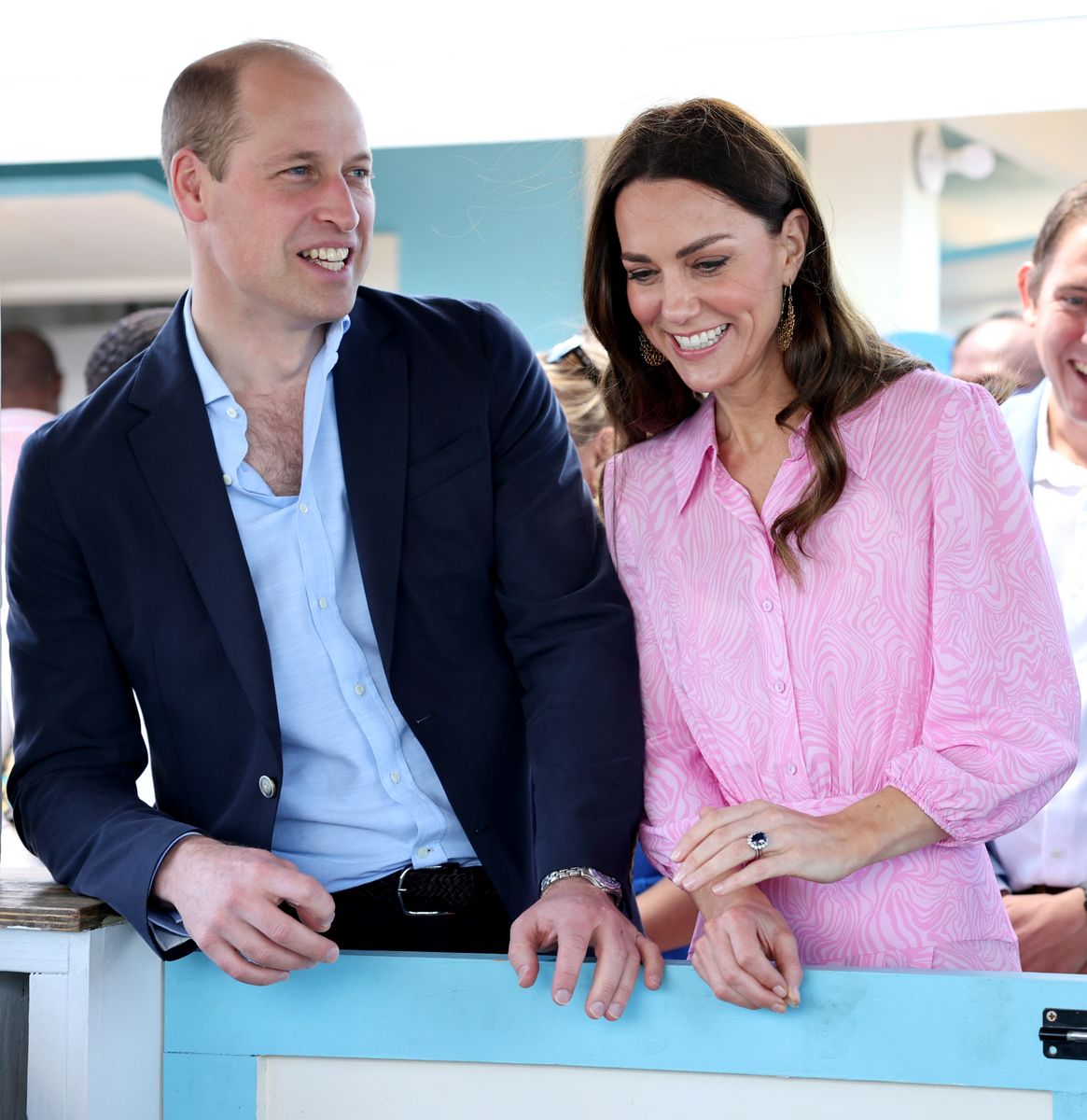 William and Catherine (pictured in the Bahamas in 2022) reportedly traveled to Mustique with their kids