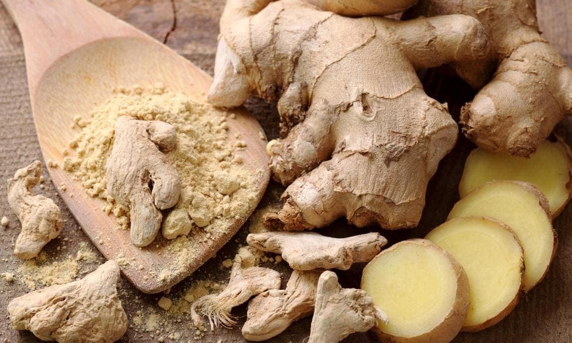 Fresh, dried, and powdered ginger