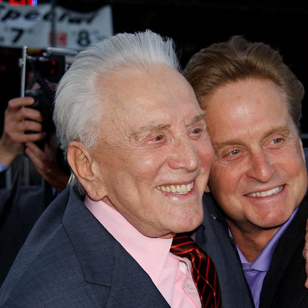 Kirk Douglas and son Michael Douglas