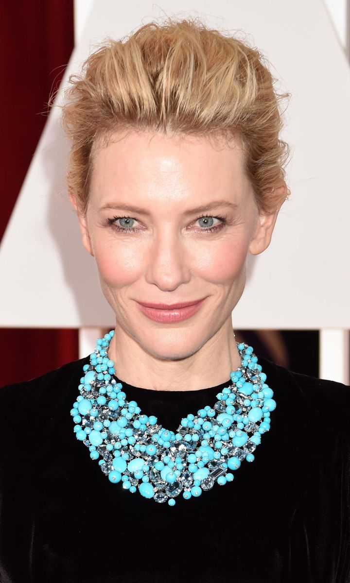 Cate Blanchett in diamond necklace by Tiffany & Co.