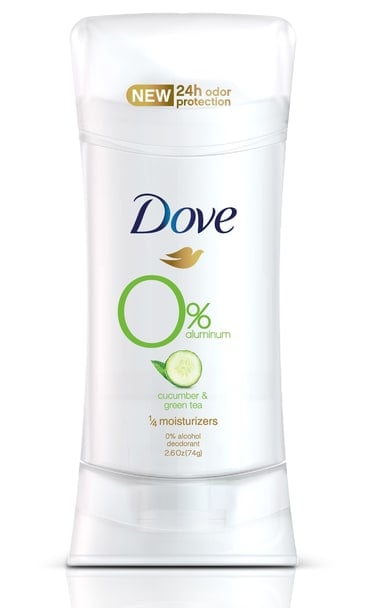 Dove 0% Aluminum Cucumber & Green Tea Deodorant Stick