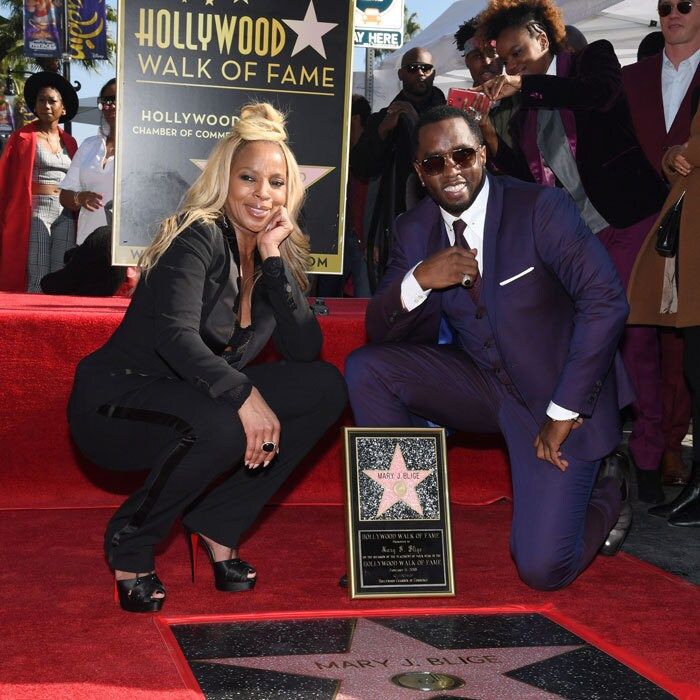 Mary J. Blige was <i>everything</i> and more at her Hollywood Walk of Fame star ceremony. The <i>Mudbound</i> actress was joined by longtime friend Sean 'Diddy' Combs at the event. Later that evening, she changed out of her suit and into a dress for the Critics' Choice Awards.
Photo: Getty Images