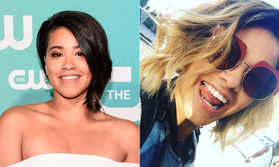 <b>Gina Rodriguez</b> flipped over to the light side! She added honey-colored highlightsto her choppy bob.
Photo: Getty Images/Instagram