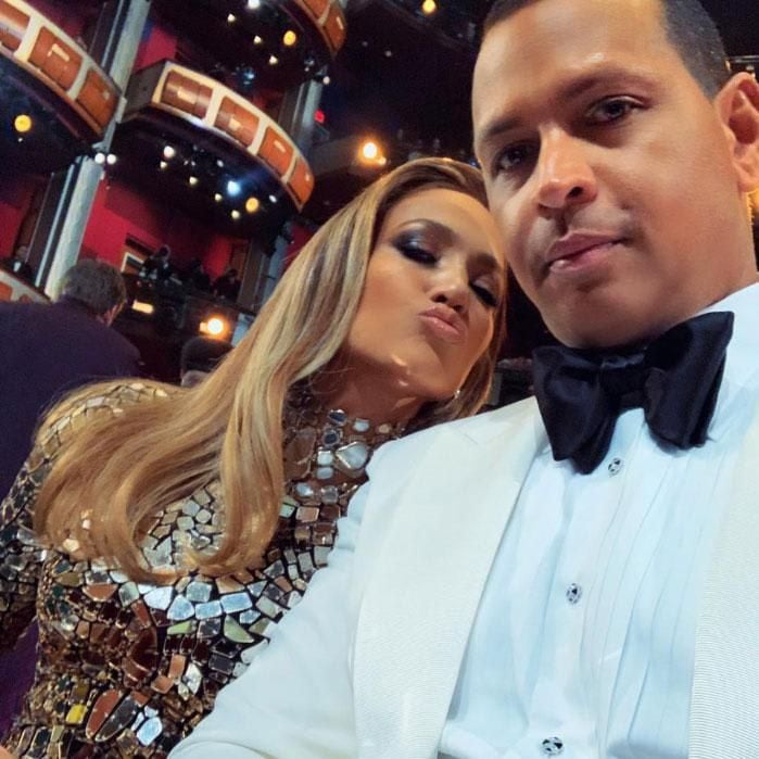 Jennifer Lopez and Alex Rodriguez cuddle