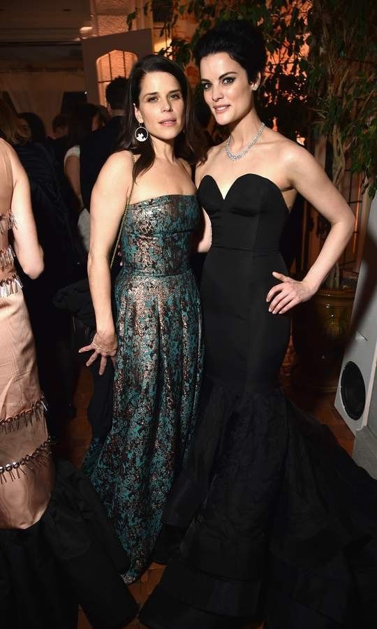 Neve Campbell and Jaimie Alexander attend the Bloomberg & Vanity Fair soiree.
<br>
Photo: Getty Images