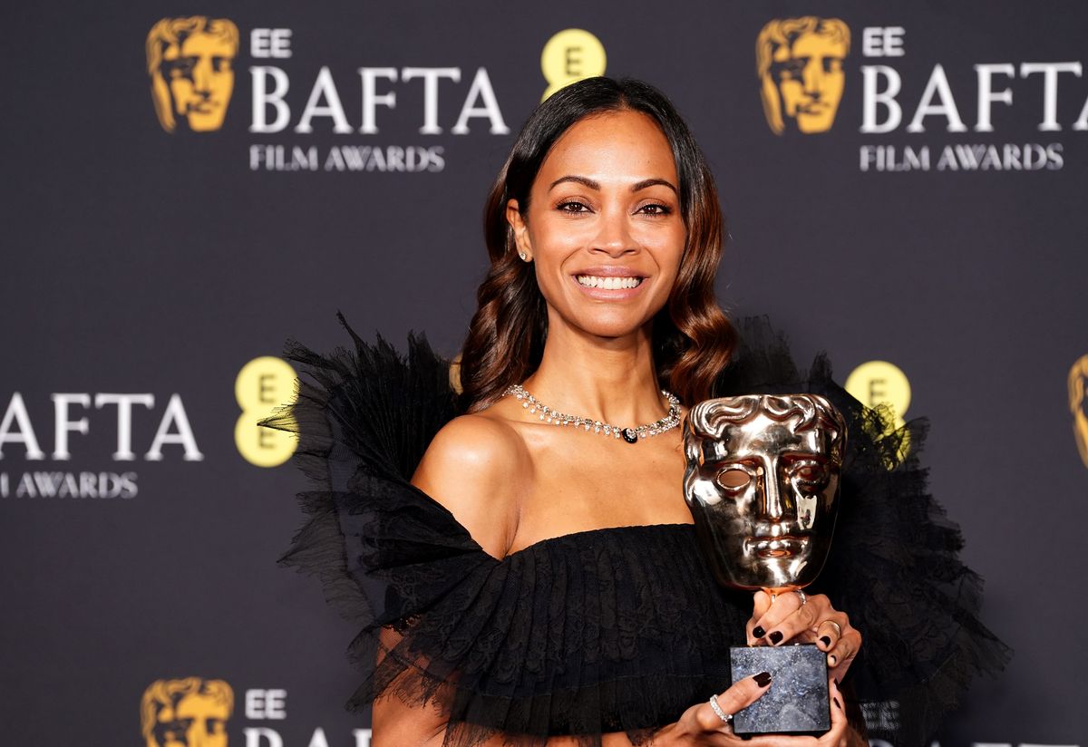 Zoe Saldaña dedicates BAFTA win to her trans nephew and Karla Sofía Gascón