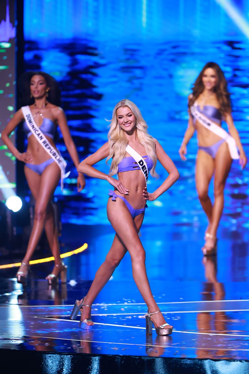 Miss Dinamarca Victoria KjÃ¦r Theilvig participa en la 73a Competencia Miss Universo - Competencia Preliminar en la Arena Ciudad de México el 14 de noviembre de 2024 en Ciudad de México, México. (Foto de Héctor Vivas/Getty Images)