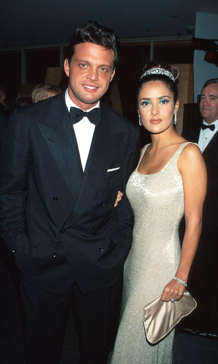 Salma Hayek fashion in the 90s