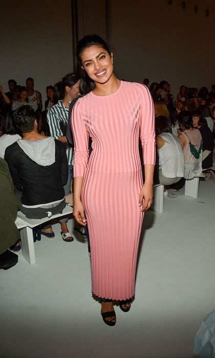 Priyanka Chopra looked pretty in pink at the Altuzarra show held at Spring Studios.
Photo: Steven A Henry/WireImage