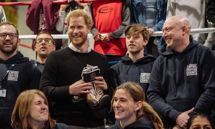 Prince Harry boxing gloves