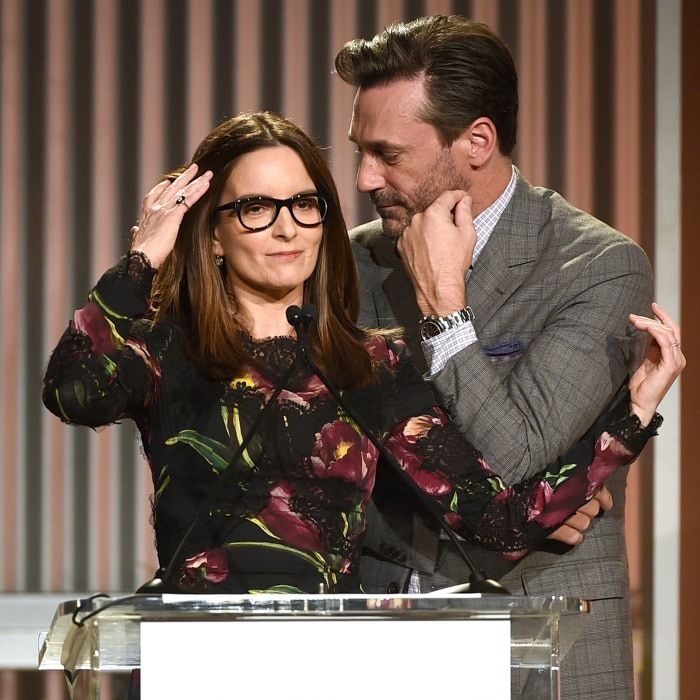 December 7: Tina Fey and Jon Hamm got close during the Hollywood Reporter's annual Women in Entertainment Breakfast in Hollywood.
Photo: Kevin Winter/Getty Images for The Hollywood Reporter