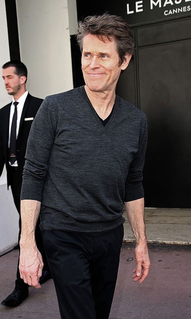 Back in black. Willem Dafoe was snapped looking at the Majestic Hotel during the 69th annual Cannes Film Festival.
<br>
Photo: GC Images