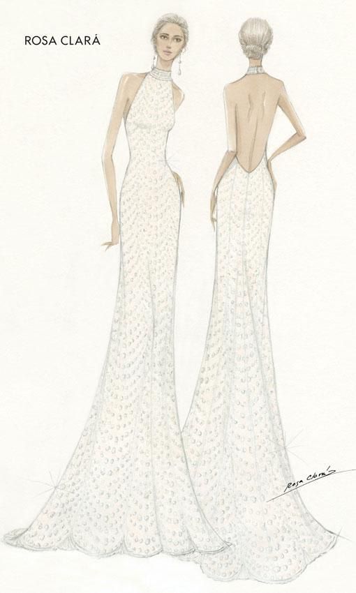 Xisca Perello wedding dress sketch