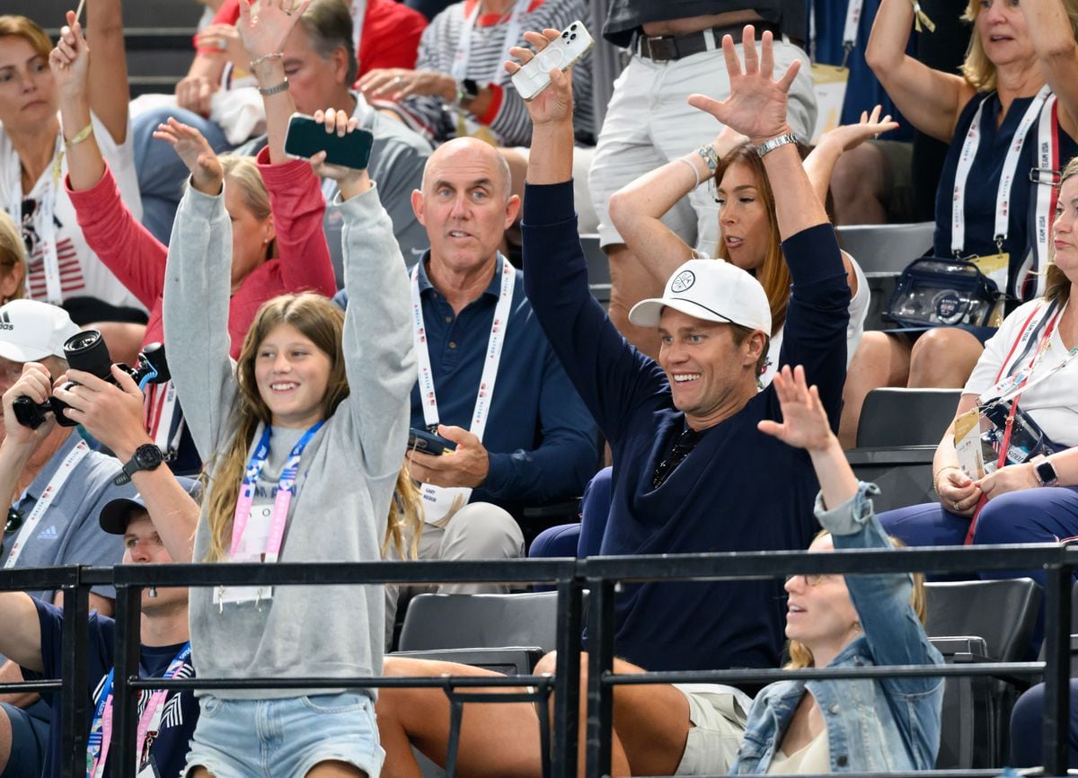 Tom Brady and Vivian at the Olympics