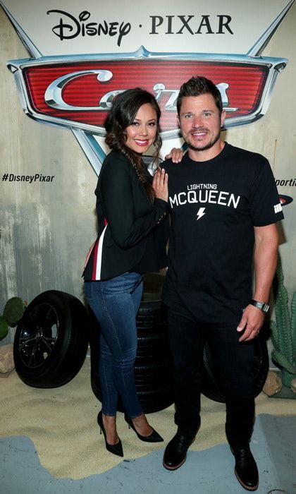 June 8: Nick and Vanessa Lachey had a mini shopping spree at DisneyPixar Fashion Pit Stop Pop-Up Shop at Sportie LA.
Photo: Getty Images