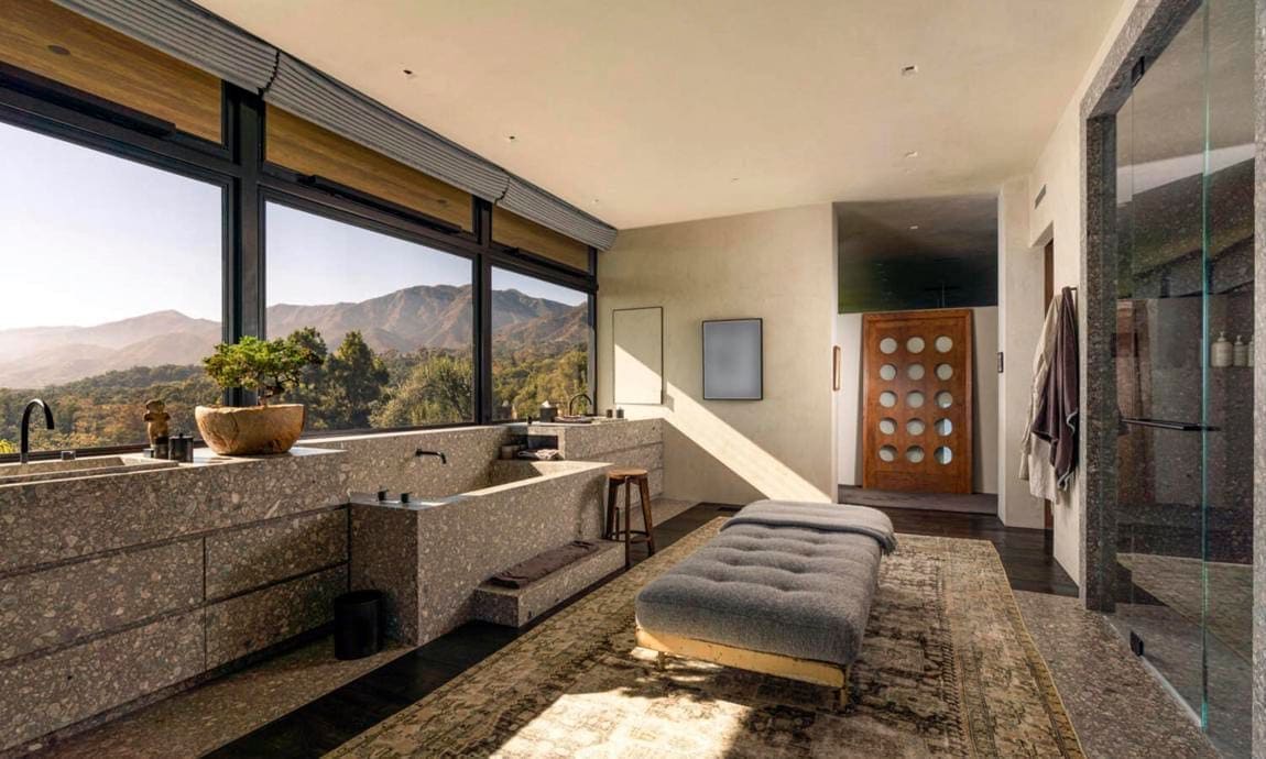 The master bedroom in Ellen DeGeneres and Portia de Rossi's home that just sold for $33.3 million.