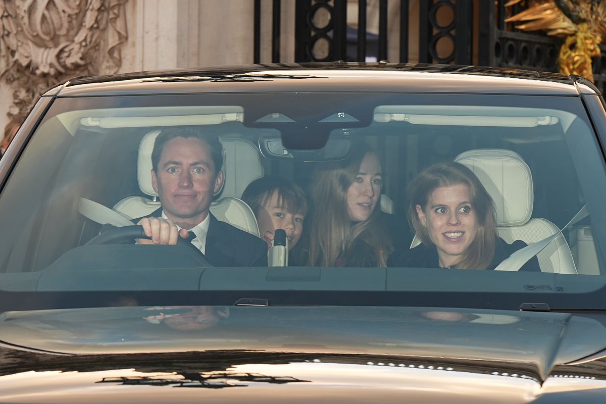 Edoardo Mapelli Mozzi and Princess Beatrice leave after attending King Charles III's Christmas lunch at Buckingham Palace, London. Picture date: Thursday December 19, 2024. (Photo by Aaron Chown/PA Images via Getty Images)