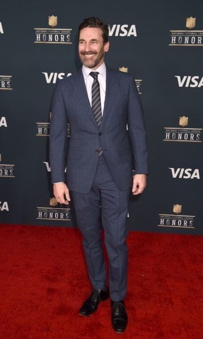 February 4: Jon Hamm looked suave in a suit as he arrived at the 6th Annual NFL Honors Awards at the Wortham Theater Center in Houston, Texas.
Photo: Bob Levey/Getty Images