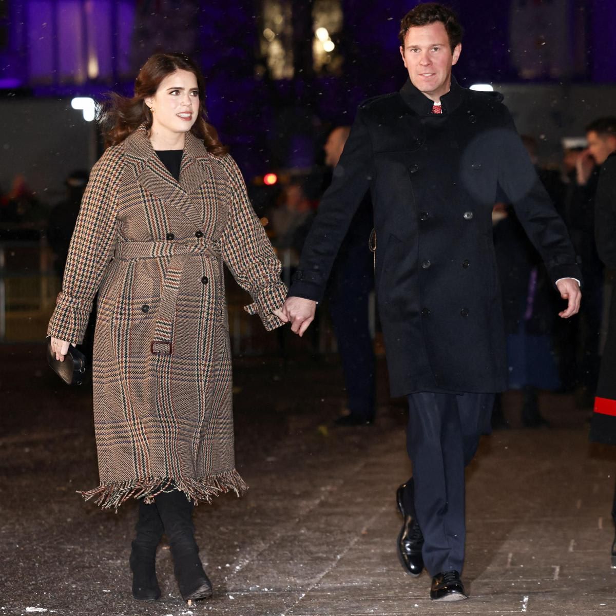 Princess Eugenie (pictured in Dec. 2022) is expecting her second child with husband Jack Brooksbank