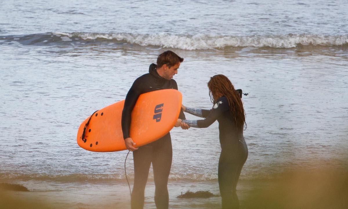 Shakira and her surf coach