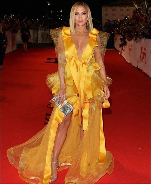 Jennifer Lopez red carpet look Toronto Film Festival