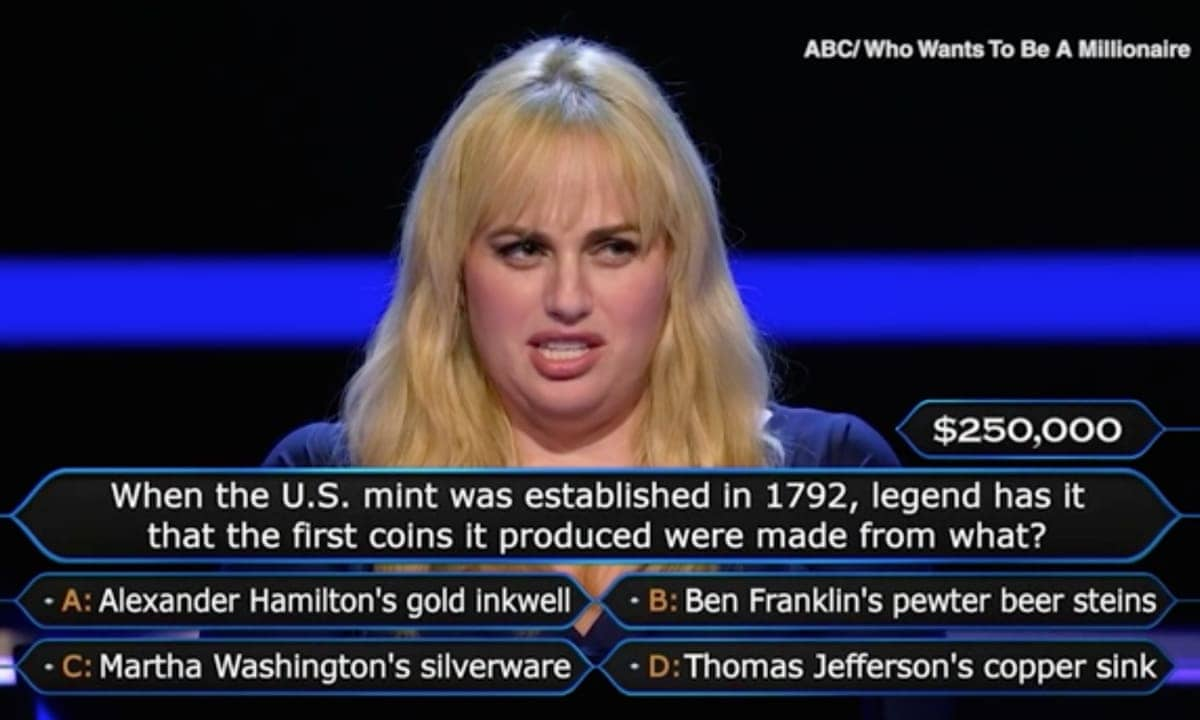 Rebel Wilson in Who Wants To Be A Millionaire