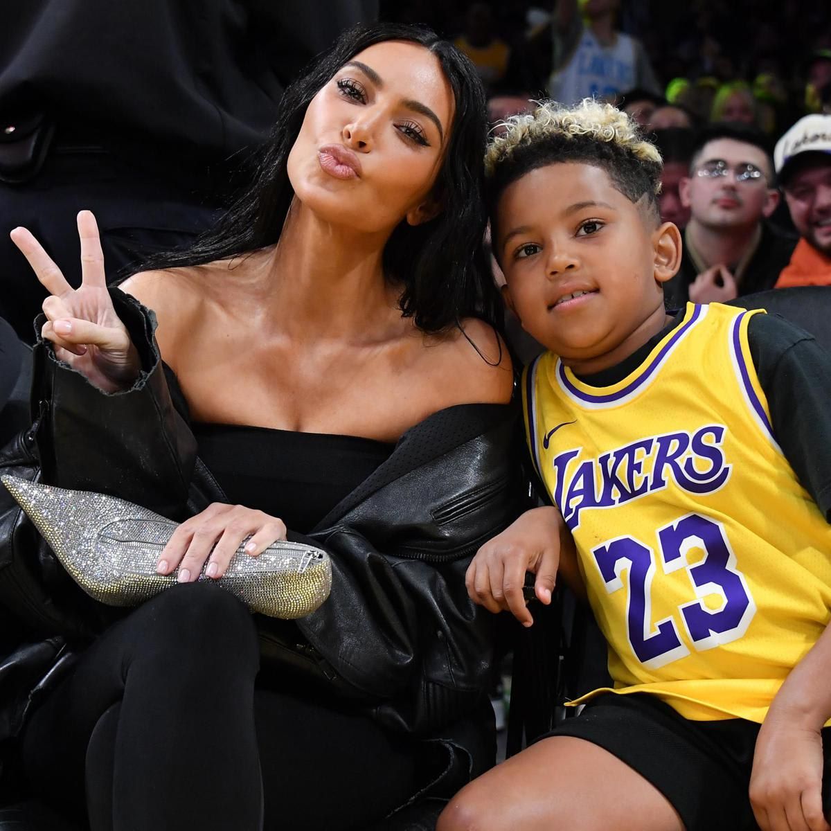 Celebrities At The Los Angeles Lakers Game