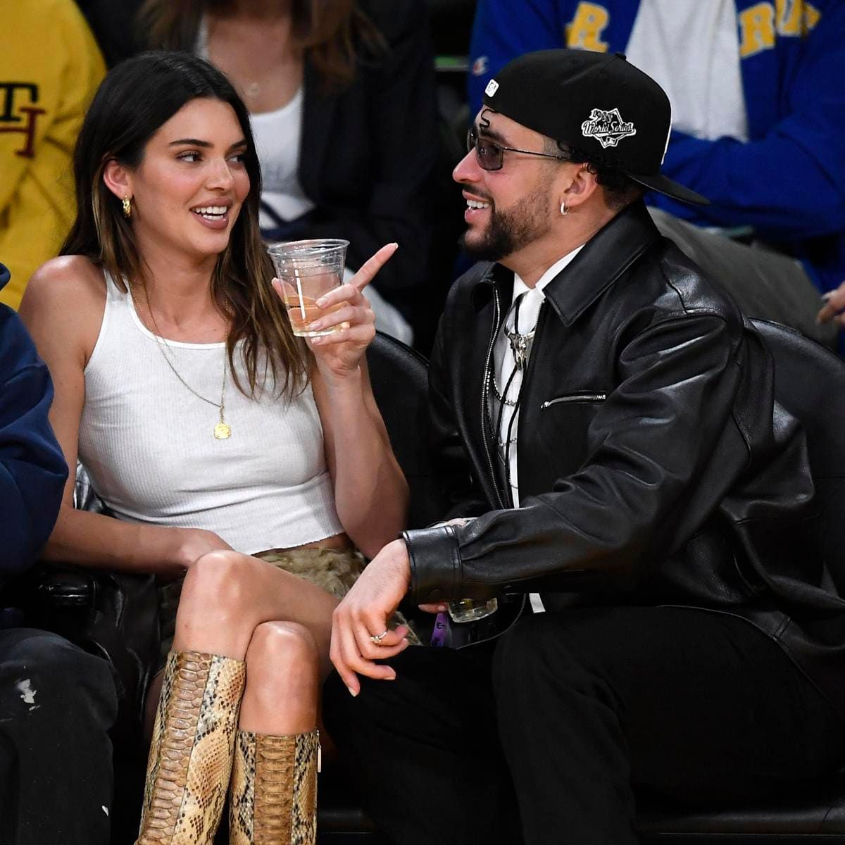 Celebrities At The Los Angeles Lakers Game