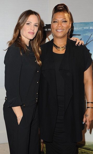 Heavenly co-stars! Jennifer Garner and Queen Latifah promoted their new movie <i>Miracles from Heaven</i> in L.A.
<br>
Photo: FilmMagic