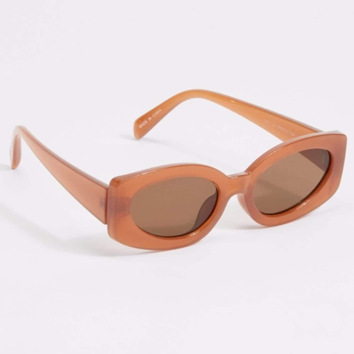 Rue21 Brown Retro Oval Frame Sunglasses