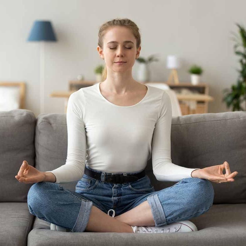 Woman meditating