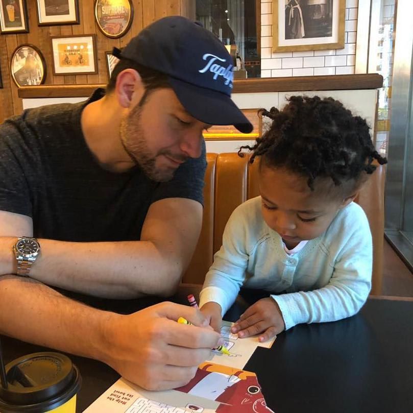 Olympia with dad Alexis Ohanian