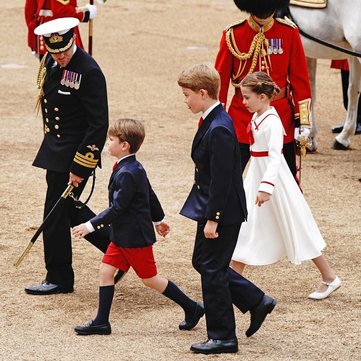 The Wales children attended their paternal grandfather's birthday parade on June 17.