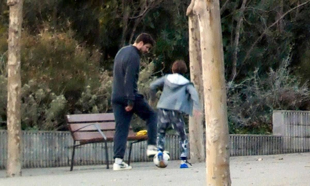 Gerard Pique and his son Milan