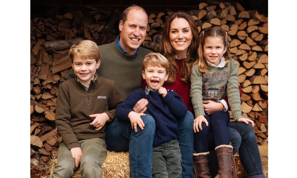 The royal family's photo was taken at their home in Norfolk