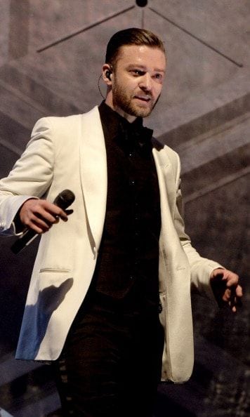 Justin brought the house down in a white suit jacket during his 'The 20/20 Experience' world tour in November 2013.
<br>
Photo: Getty Images
