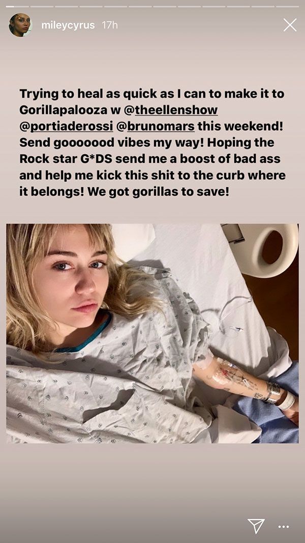 Miley Cyrus hospitalized