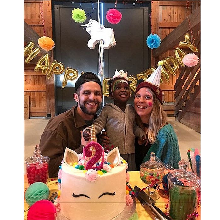 <B>Need some children's birthday cake inspiration? Reese Witherspoon, Vanessa Lachey and more stars love to treat their kids to over-the-top sweet confections to celebrate their big days so click through to see all the delectable confections and get some major party inspo! </B>
Country star Thomas Rhett and wife Lauren Gregory created a magical birthday party for daughter Willa Gray as she celebrated her second birthday complete with balloons, confetti, jars of candy and an adorable unicorn cake! The proud dad, who adopted the orphaned little girl from Uganda in May 2017, posted this party pic on Instagram, writing: "I can't believe Willa Gray turns 2 this week!! Time goes by so fast. This was a unicorn themed party and I can see Willa wanting a horse in the near future. " Willa also has a little sister, Ada James, who was born in August 2017.
Photo: Instagram/@thomasrhettakins