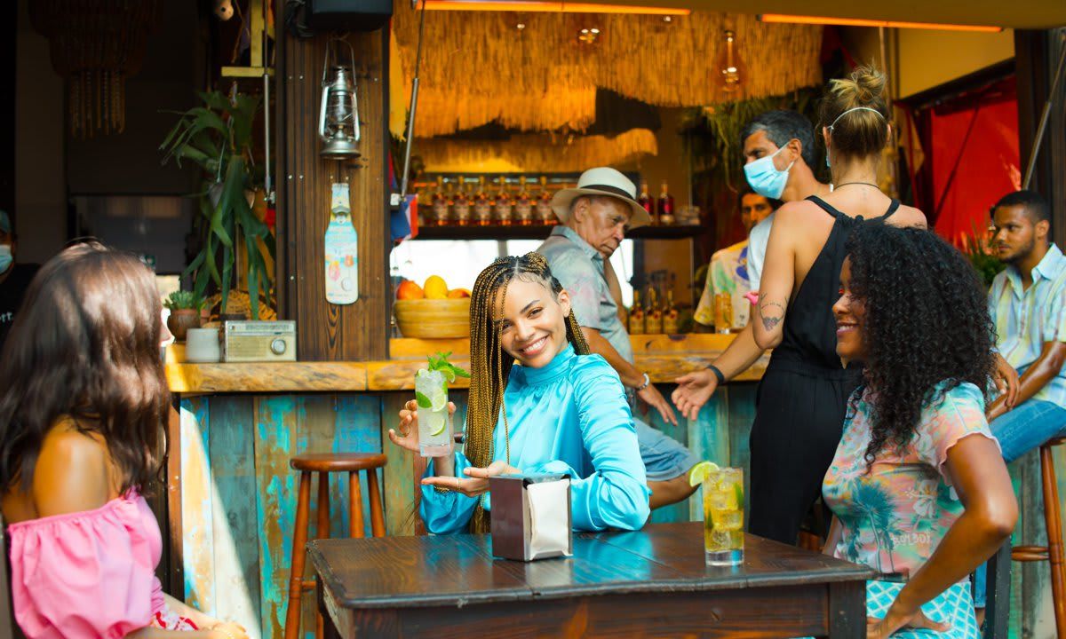 Leslie Grace on set of BACARDI Conga Feat. You.