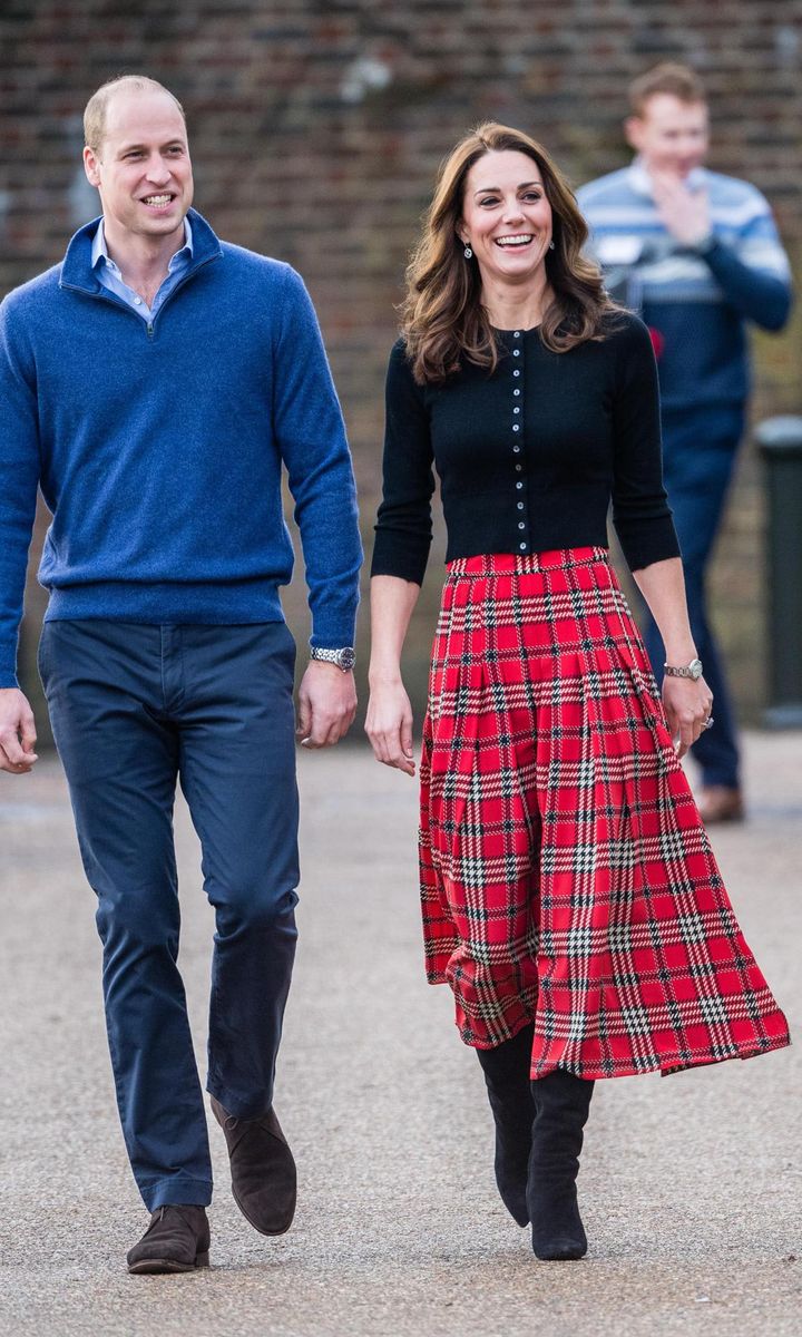 Kate Middleton red tartan skirt