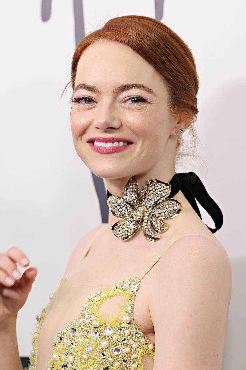 Emma Stone attended the "Poor Things" premiere at DGA Theater in New York City on December 06, 2023. 