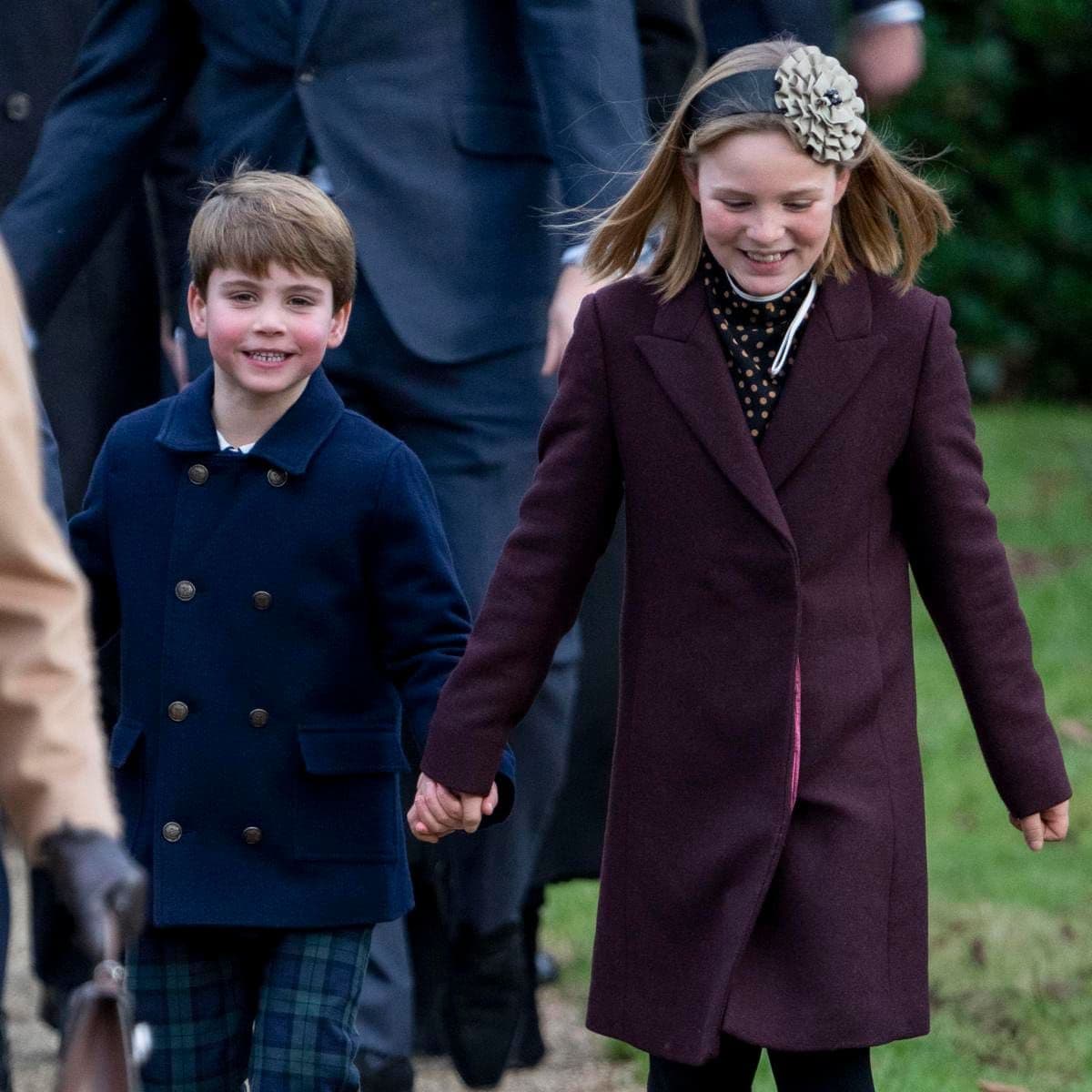 Prince Louis adorably held hands with Mia Tindall, daughter of Prince William's cousin Zara Tindall.